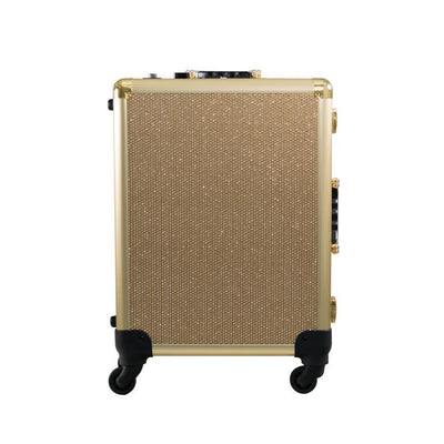SlayCase XL Vanity Travel Train Case in Champagne Sparkle