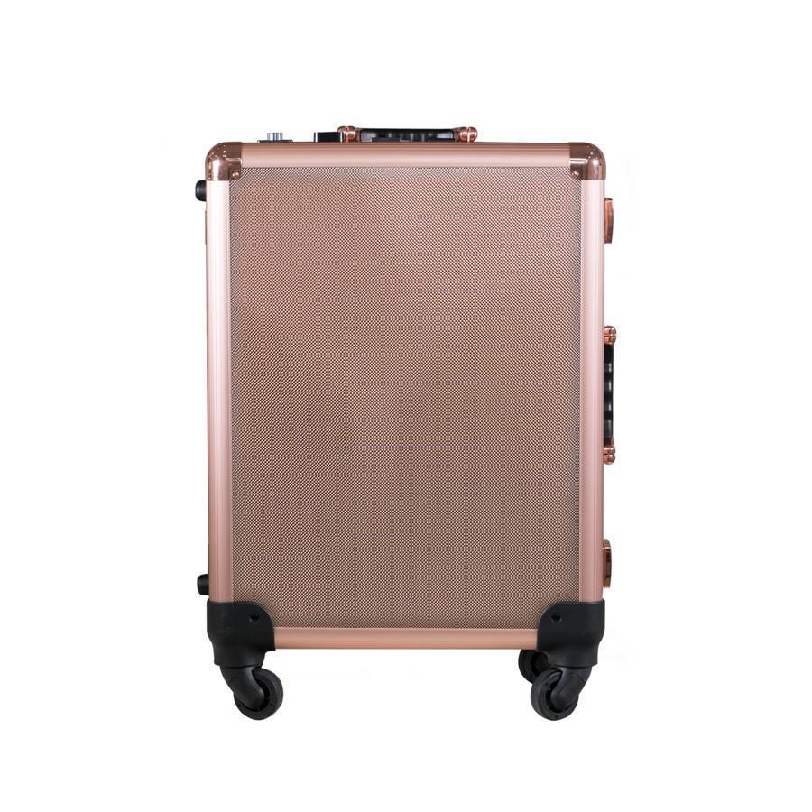 SlayCase XL Vanity Travel Train Case in Rose Gold Bling