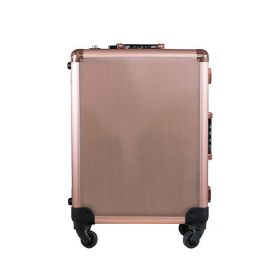 SlayCase XL Vanity Travel Train Case in Rose Gold Bling