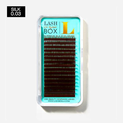 Deep Brown Color / Soft Silk Mink 0.03mm Mixed Lengths Tray