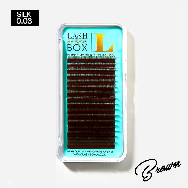 Deep Brown Color / Soft Silk Mink 0.03mm Mixed Lengths Tray