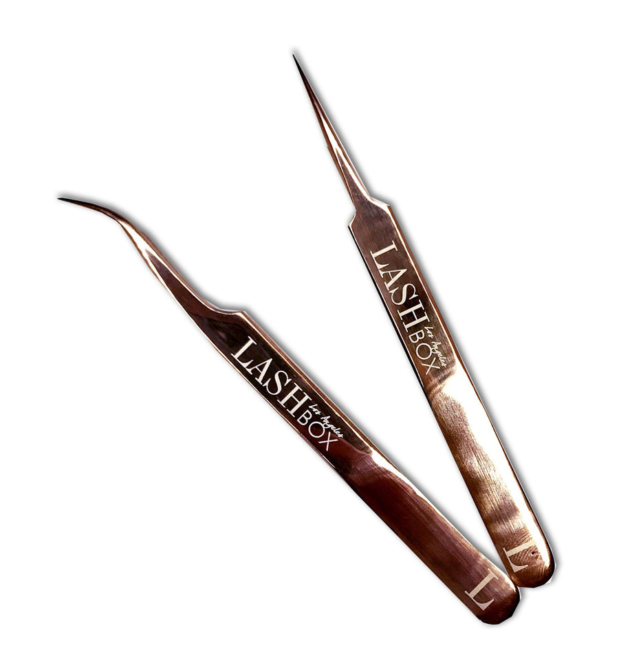Gold Tweezers Set - J and Straight