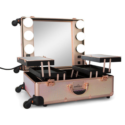 SlayCase Pro Vanity Travel Train Case in Mermaid Sparkle XXL