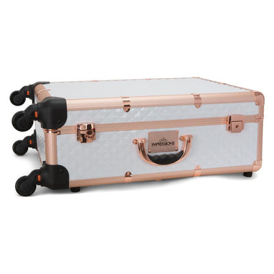 SlayCase Pro Vanity Travel Train Case in White and Rose Gold XXL